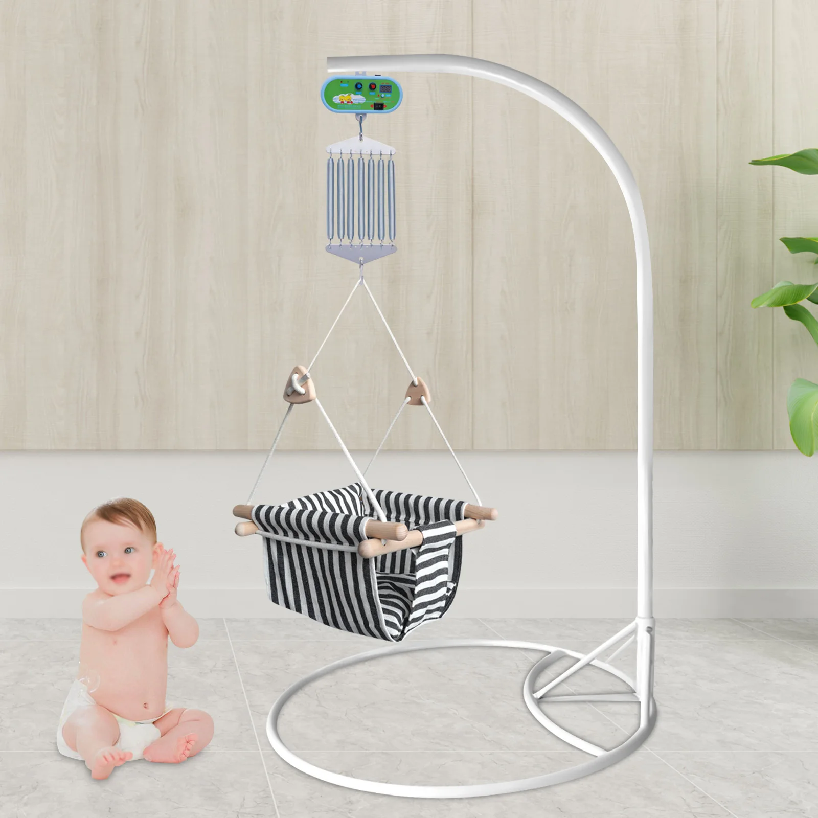 Elektrischer Babyschaukel-Controller, hängende elektrische Wiegensteuerung mit einstellbarer Timer-Schaukelfeder für Babywiege, bis zu 19 kg