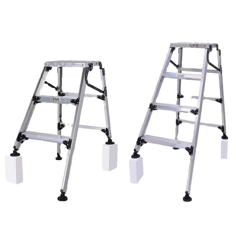 Telescopic platform ladder, aluminum alloy ladder, folding horse stool ladder, car washing and tallying, high load-bearing WDS