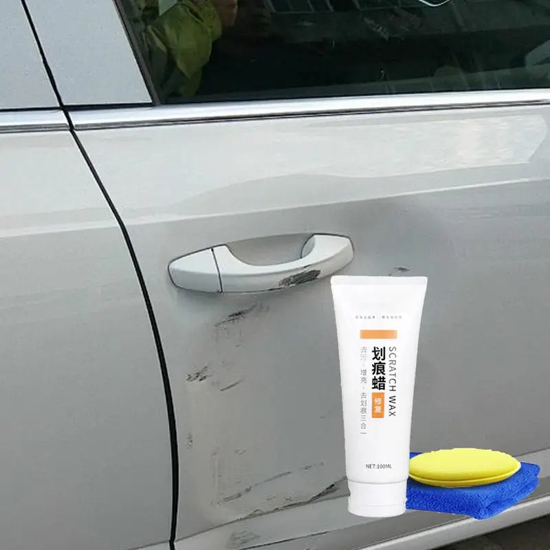 

Car Scratch Repair Paste 100ml Auto Detailing Wax With Towel And Sponge Car Paint Restorer Car Care Wax Car Scratch Repair