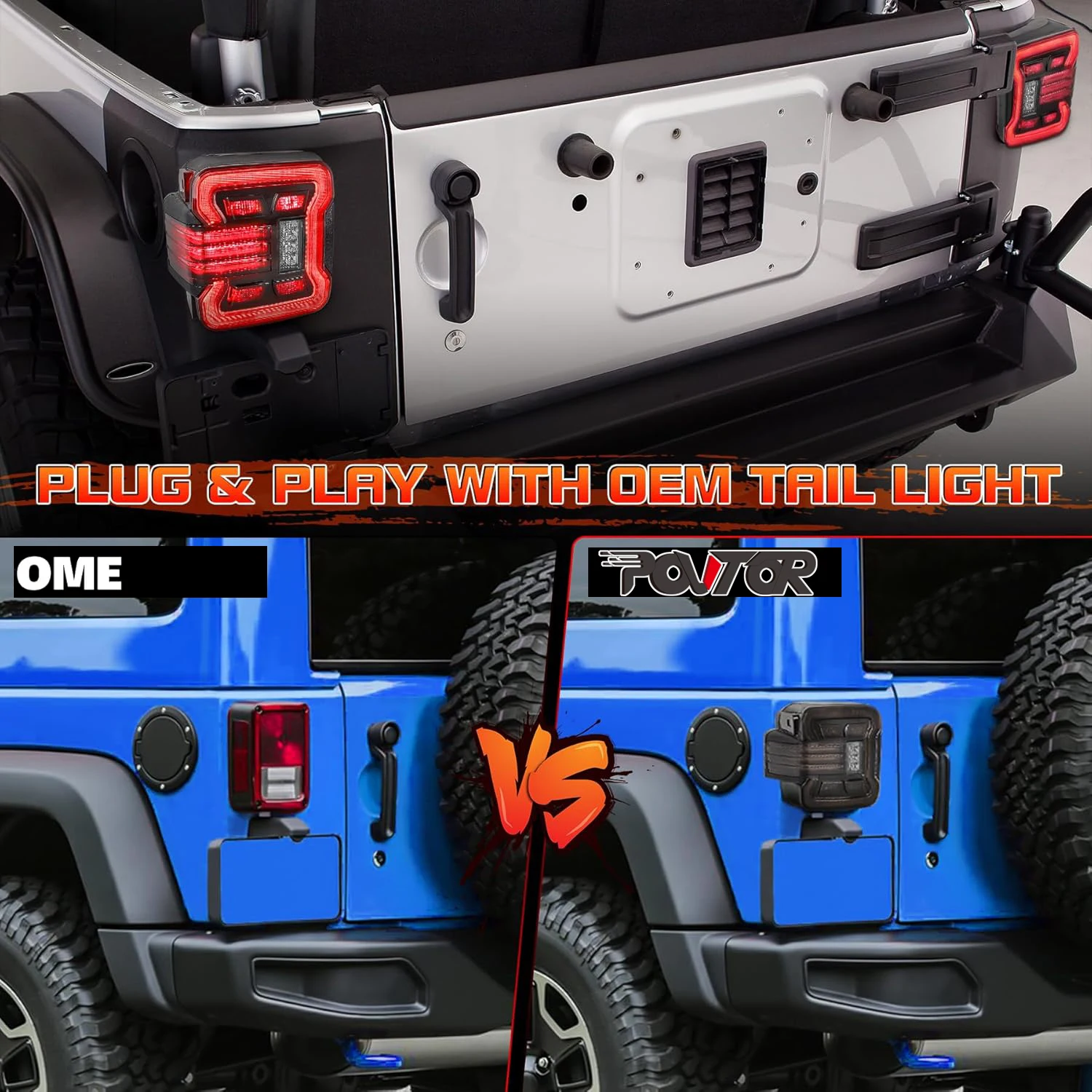 مواصفات اليورو أو المواصفات الأمريكية مصباح ليد خلفي الفرامل بدوره إشارة مصابيح ل جيب رانجلر JK 2007 -2017 #4