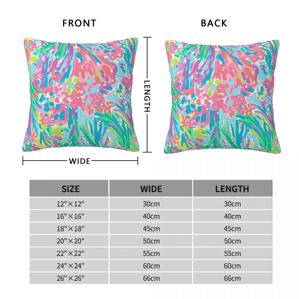 Lily Pulitzer Square Pillowcase Pillow Cover Polyester Cushion Zip Decorative Comfort Throw Pillow for Home Bedroom