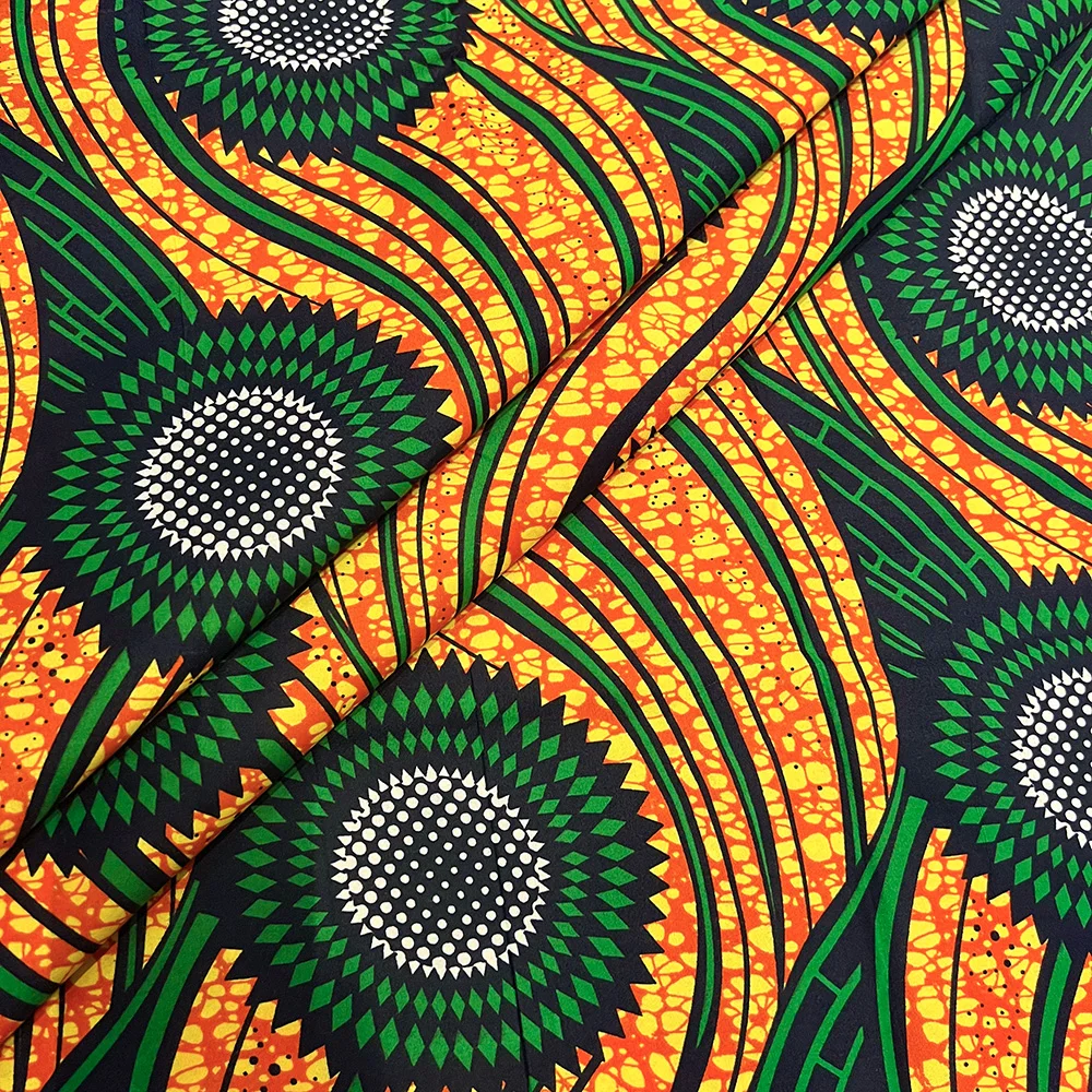 6 ياردة أنقرة الشمع النسيج 2025 جودة عالية قماش طباعة الشمع الأفريقي الأفريقي مضمون حقيقي الشمع الحقيقي