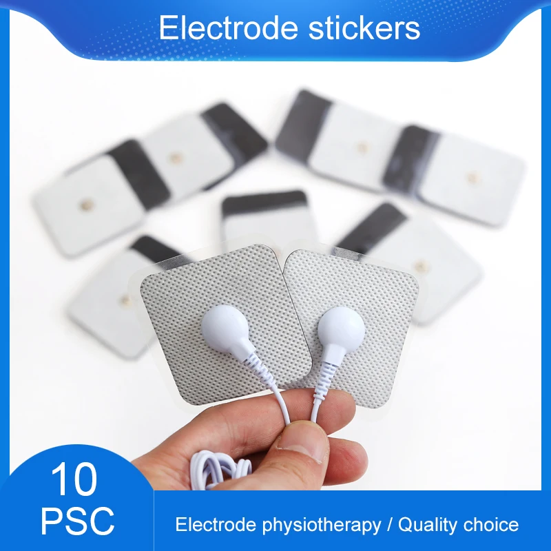 10 sztuk 5*5cm klej w żelu dziesiątki elektrody klocki naklejki na elektryczne terapia cyfrowa urządzenie do masażu terapeutyczny stymulator mięśni