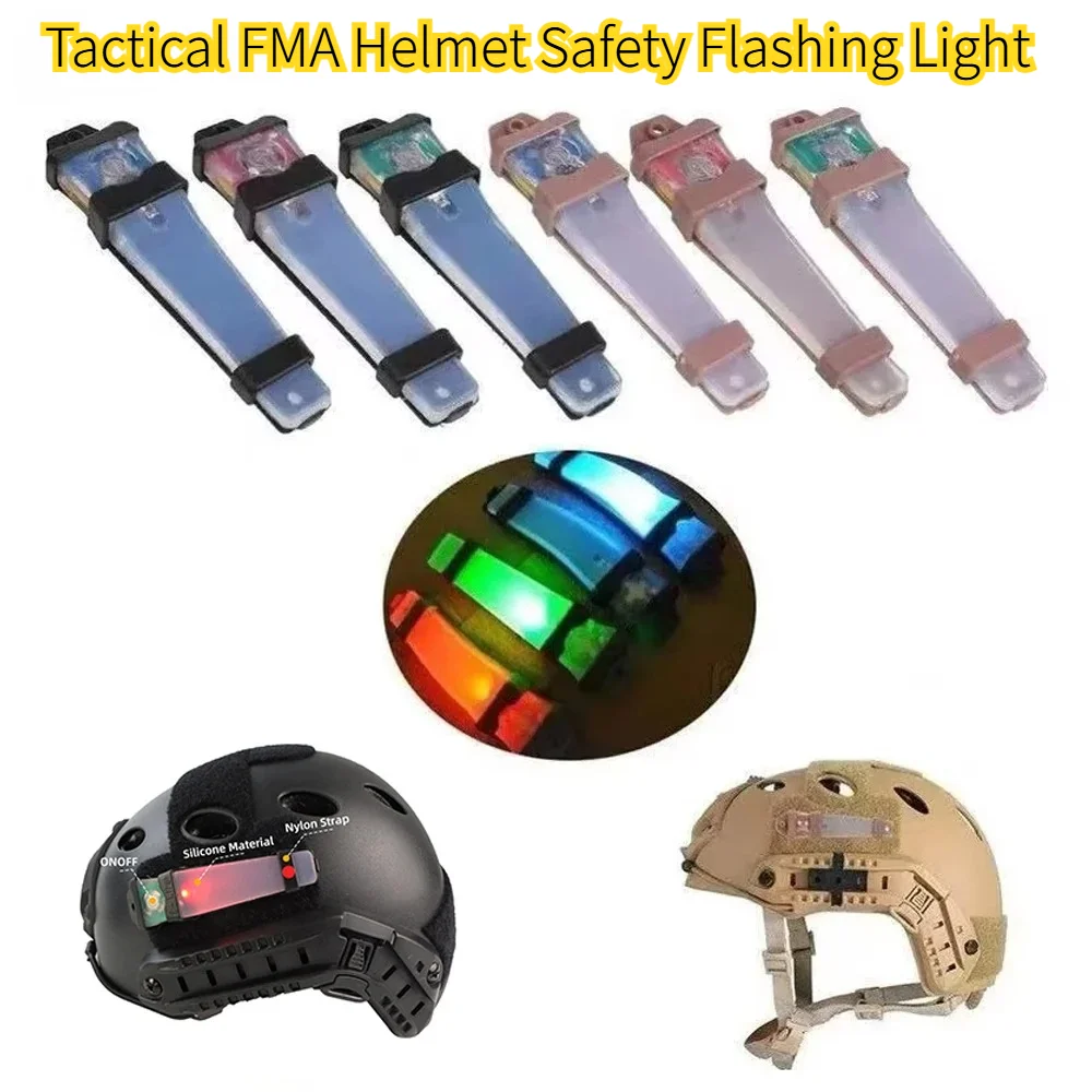 Tactical FMA Helmet Safety Flashing Light IR Strobe Waterproof Outdoor Survival Signal Light Sports Hiking Identification Lamp
