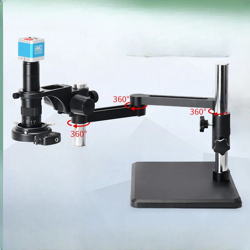 CCD video electron microscope 360 degree gimbal adjustment 4K high-definition magnifying glass, mobile phone circuit board