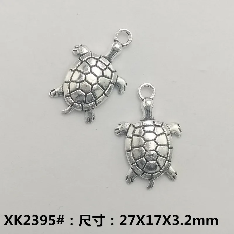 

100Pcs sets DIY jewelry 27mm turtle necklace clothing luggage money turtle bookmark material turtle pendant accessories