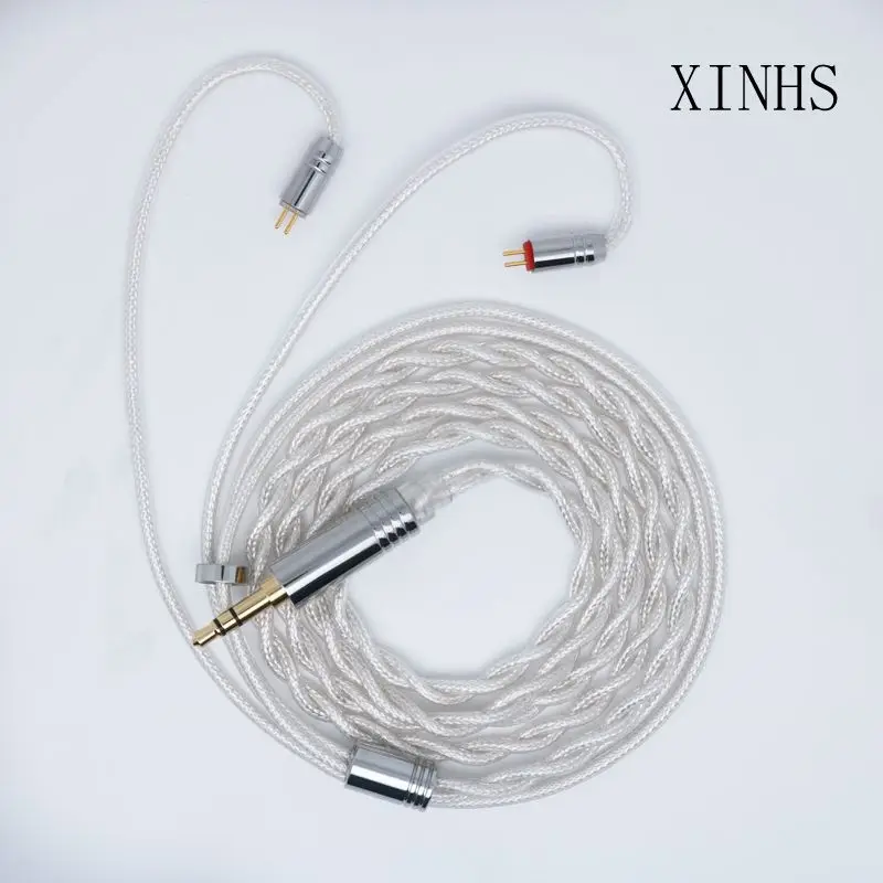 XINHS 2Core Silver Plating On Single Crystal Copper MMCX/0.78MM2Pin For ARTTI R2 HiFi IEMs in Ear Wired Earphones