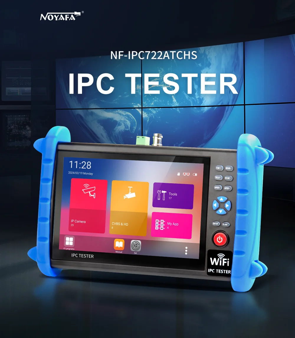 NF-722 TV Tester IP Camera AHDTester IP Camera AHD Mini Monitor 4K HDMI VGA IPC Tester PoE Portable Monitor CFTV Camera Cable Te