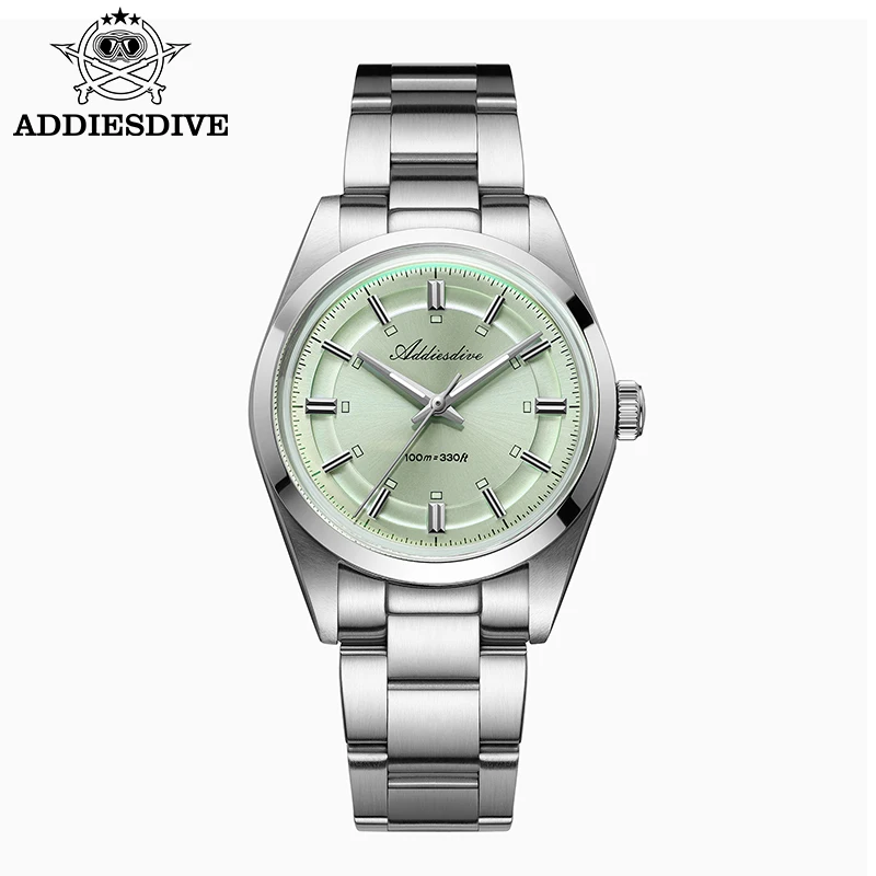 ADDIESDIVE 36mm Men's Quartz Watch 100m Water Resistance VH31 Movement BGW9 Super Luminous K1 Domed Glass Stainless Steel Case image 3