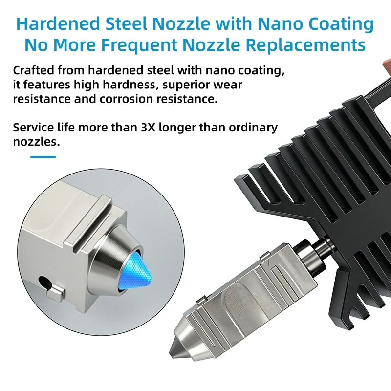 Integriertes Hotend für Snapmaker U1 300 ° C Keramik-Heizkern 3D-Drucker-Düse 0,2/0,4/0,6/0,8mm Ersatzteile – Detail 5
