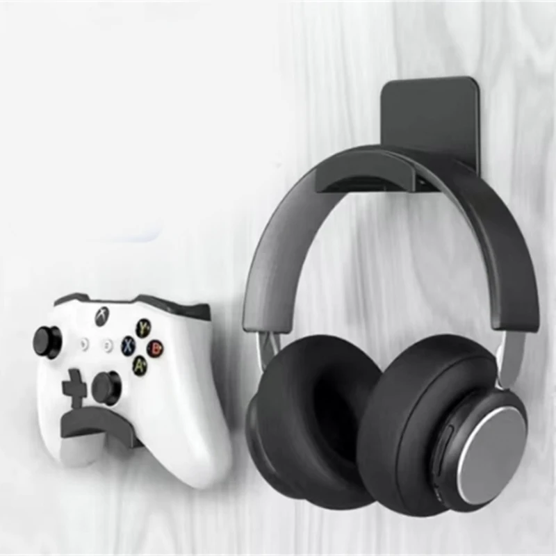 1pc Universal Wall Mounted Headphone Stand Gaming Controller Holder Headset Display Rack Under Desk Hanger Hook For Earphone