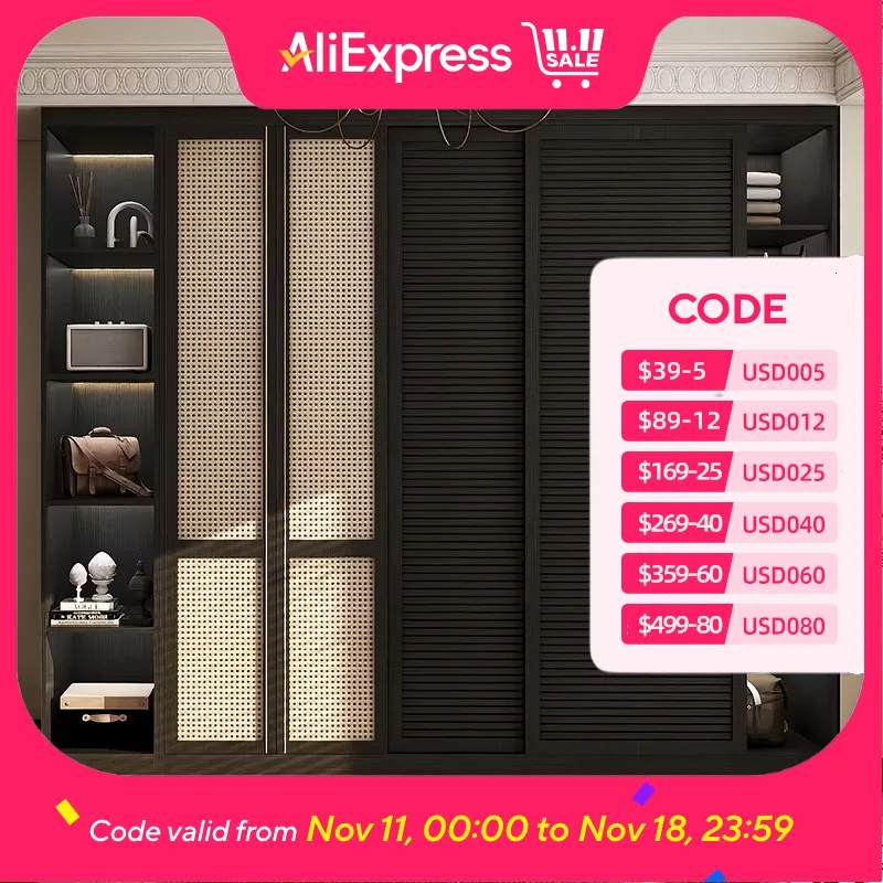 

Black Modular Wood Wardrobes Orgnizer Luxury Wooden Storage Organizer Wardrobes Closet Clothes Armadio Legno Bedroom Furniture