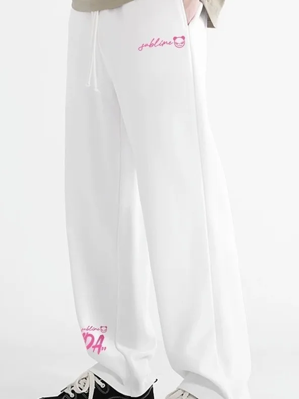 

Летние тонкие спортивные брюки свободного кроя больших размеров, прямые длинные штаны, цветные спортивные штаны для мужчин...