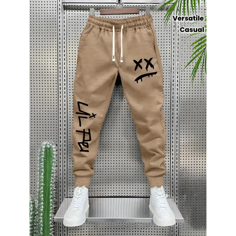 

Мужские повседневные брюки с геометрическим принтом, многофункциональный комплект для уличного фитнеса, эластичная ткань