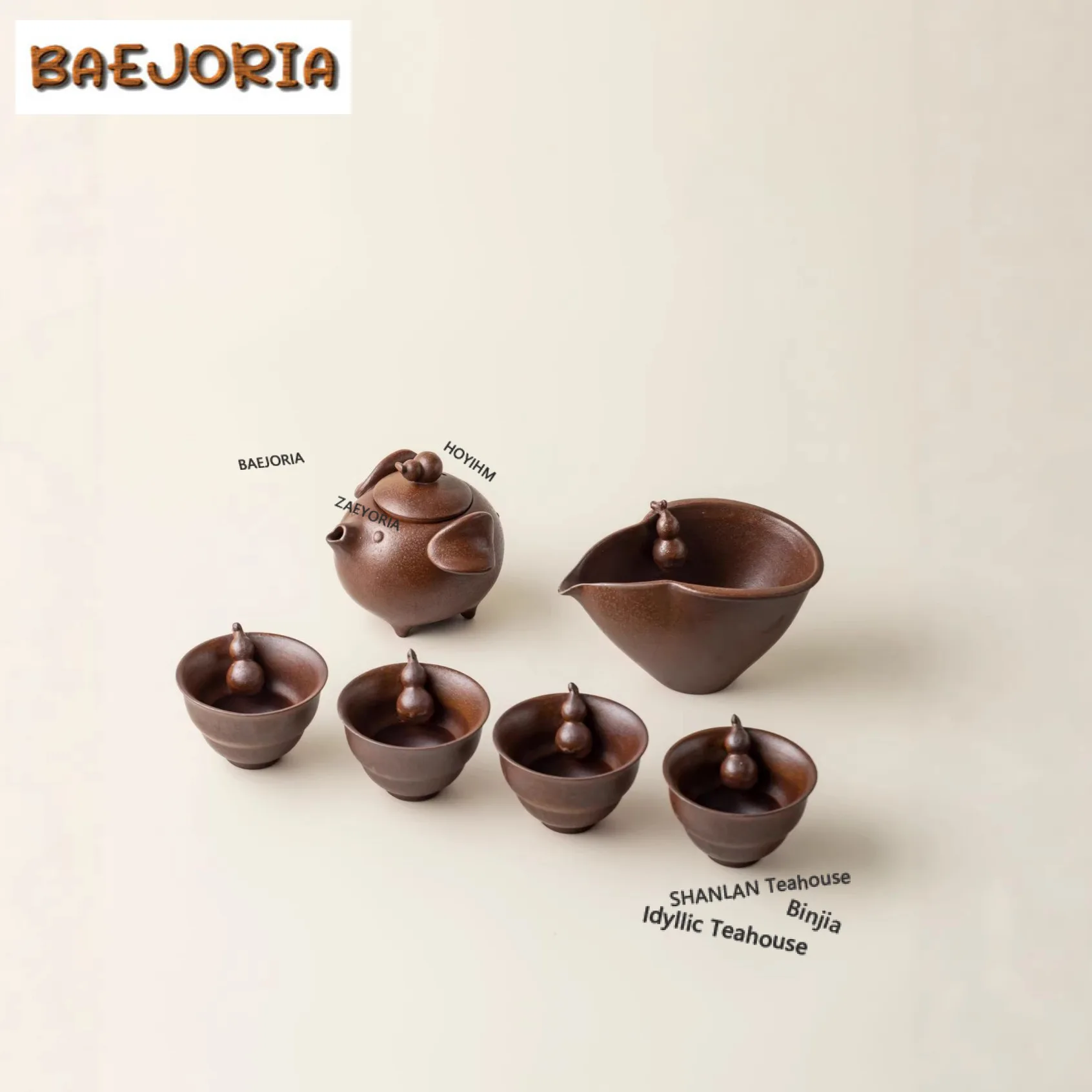 

Чайный набор из глины гайвань с глазурной глазурью, полный комплект, антикварный набор для чайной церемонии, домашний набор из чайника и чашек, аксессуары для чая, украшения, подарок