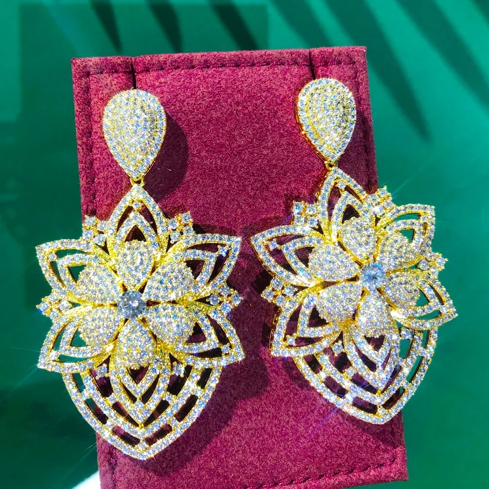 

Kellybola Trendy Shiny Pendant Earrings For Women Wedding Party Luxury Shiny Earrings Jewelry Gift Fashion High Quality