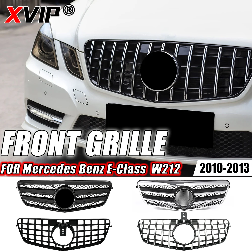 

XVIP Glossy Black GTR Style Bumper Grille For Mercedes Benz E-Class W212 E250 E300 E350 E500 2010-13 Maybach Style Racing Grille