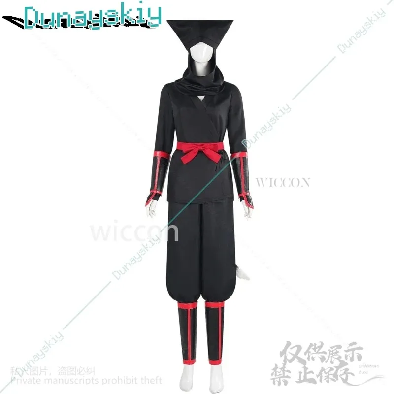 

ff34Anime Delicious In Dungeon Cosplay Meshi Izutsumi Costume Wig Black Jumpsuits Ninja Uniform For Halloween Christmas Customiz