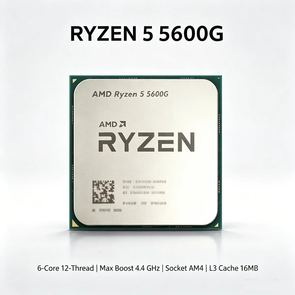 

AMD Ryzen 5 5600G 6-Core 12-Thread Desktop Processor 65W TDP with Radeon Graphics 16MB L3 Cache Socket AM4