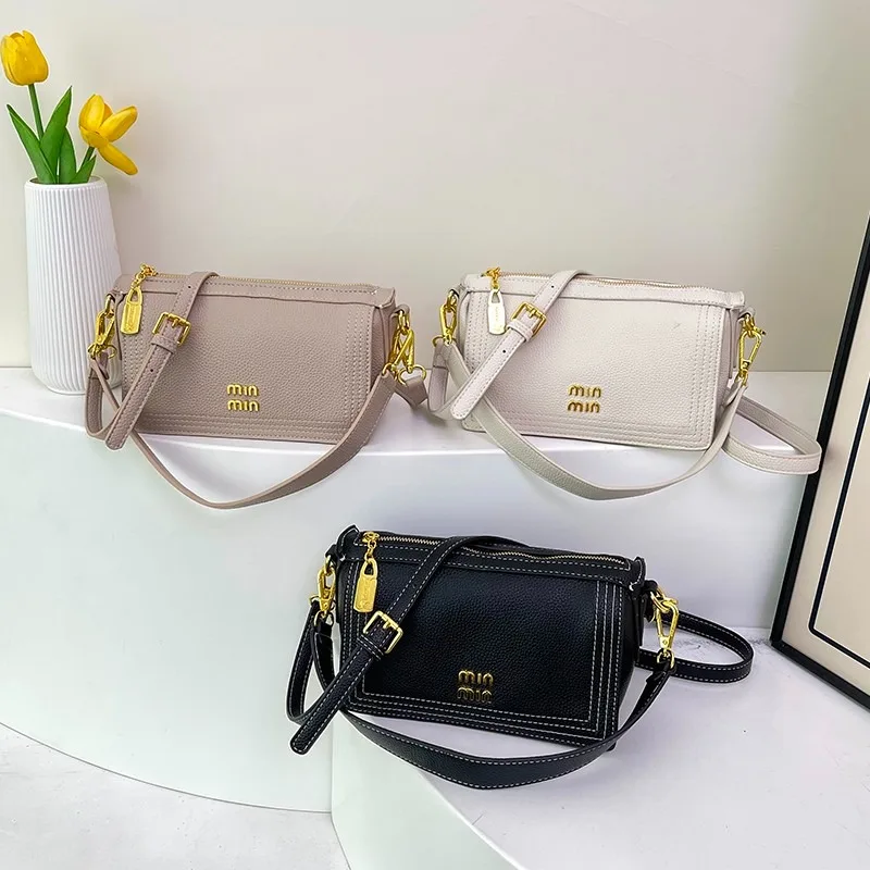 

Classic Designer Paris Fashion Bag For Women Leather Crossbody Handbag Large Capacity Trendy Solid Color