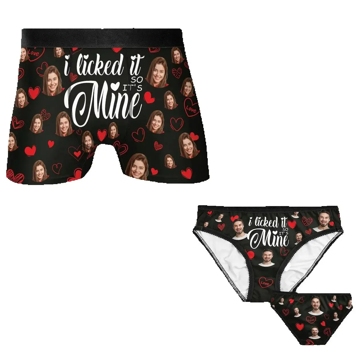Custom With Face Boxer Briefs, Man, Woman Face Underwear & Socks, Personalized Boxer Men Underwear, Face On Underwear, Valentine