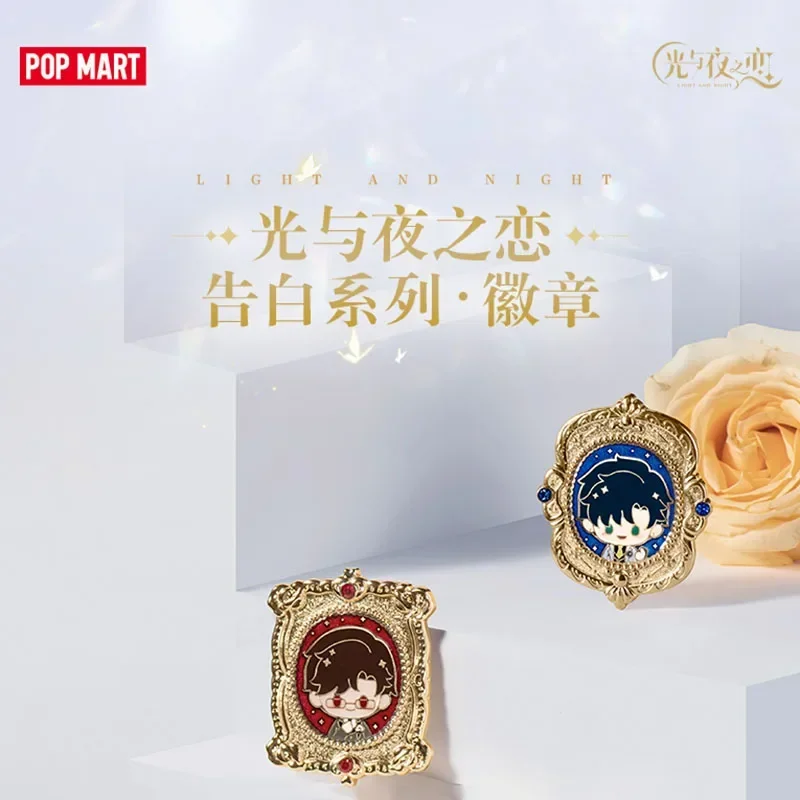 POP MART Light and Night Confession Series Badge 100% Original Toys Cute Anime Figure Desktop Ornaments Collection Gift