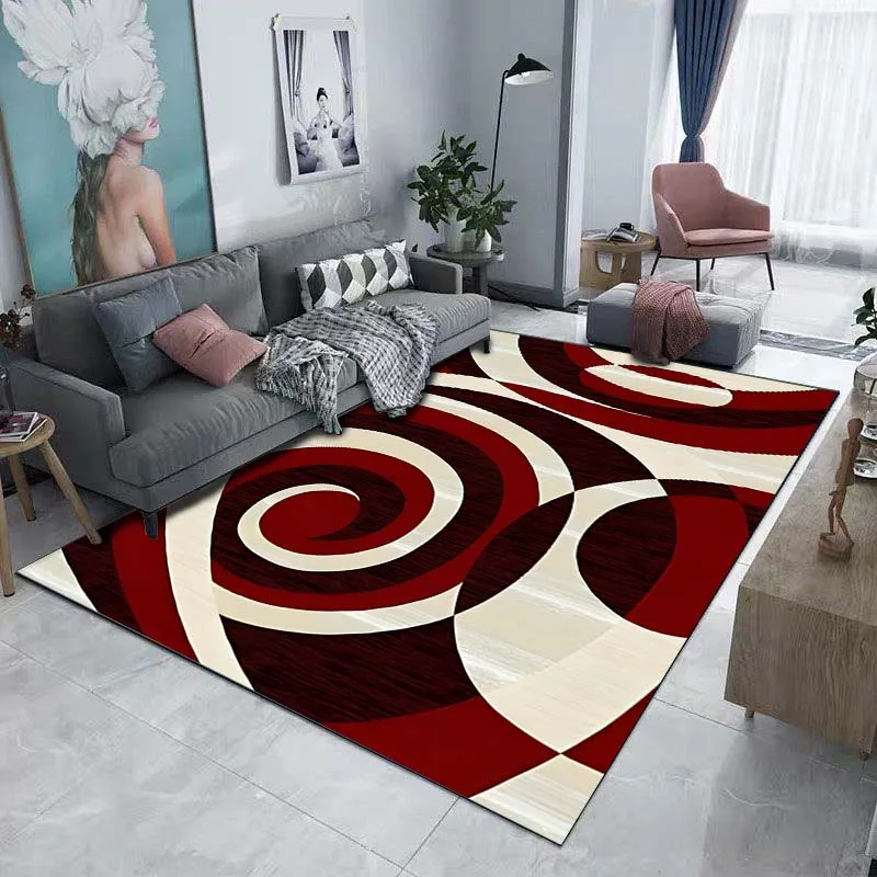 Dark Geometry Pattern Floor Rug 15 Sizes Living Room Bedroom Bedside Bathroom Floor Mat Area Rug Carpets Living Room Decoration