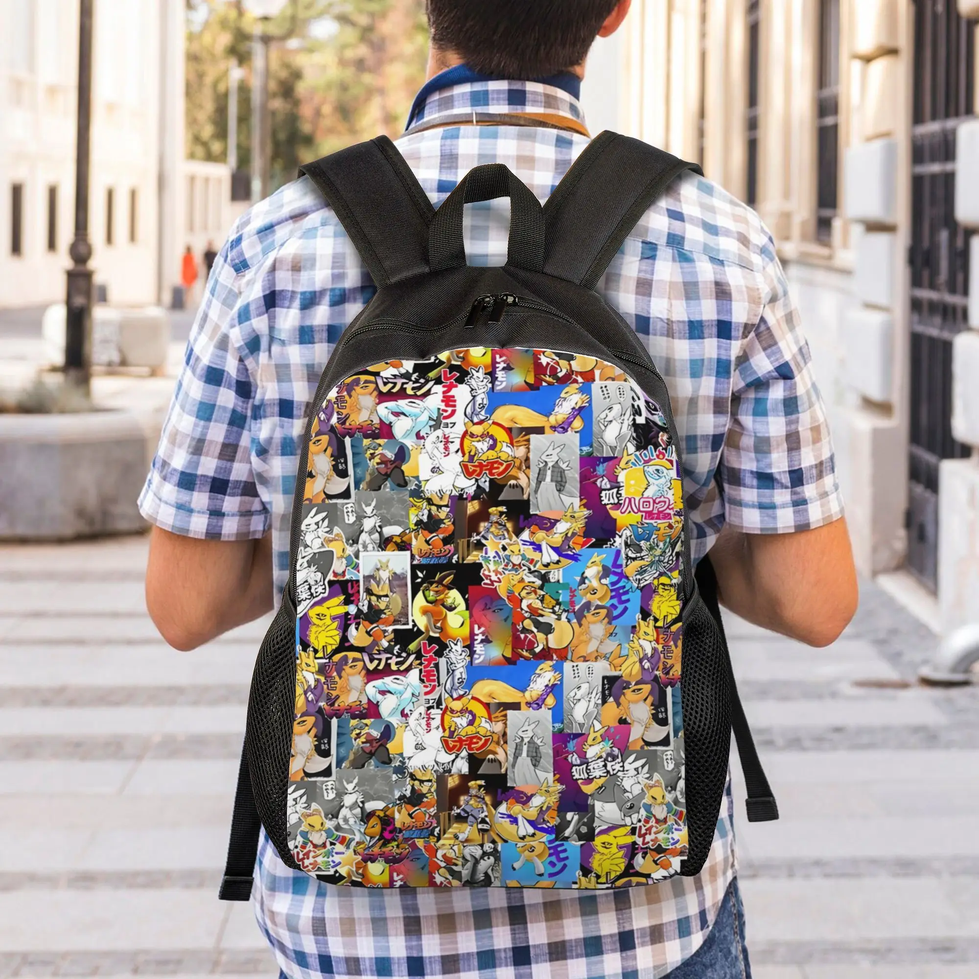 

Back to school season Kawaii RENAMON PATTERN Rucksack BANDAI Digimon Unisex Backpack Backpack
