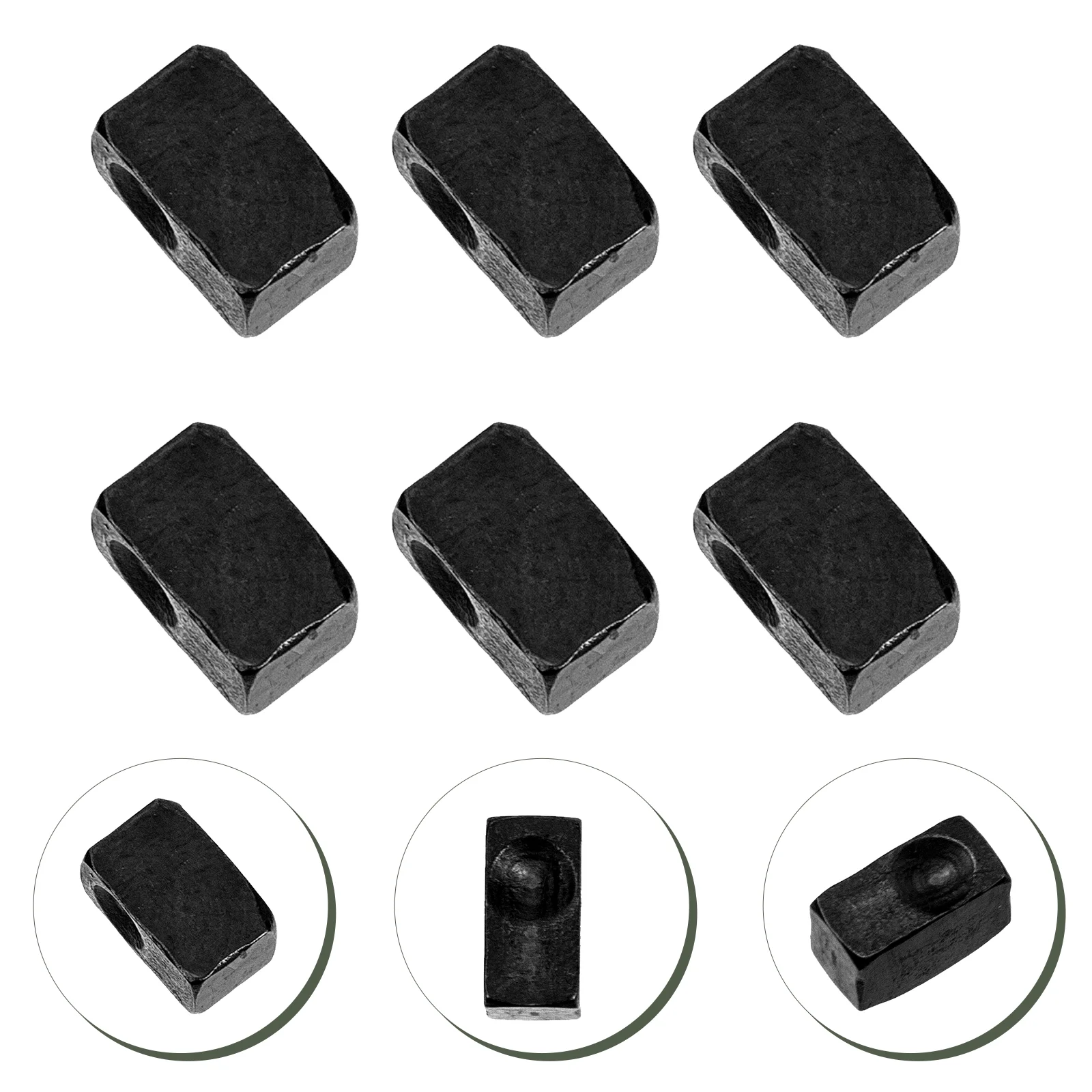 

6 Pcs Bridge Box Musical Instruments Electric Guitar Accessories Lock Insert Blocks 08x04cm Metal Repair Part