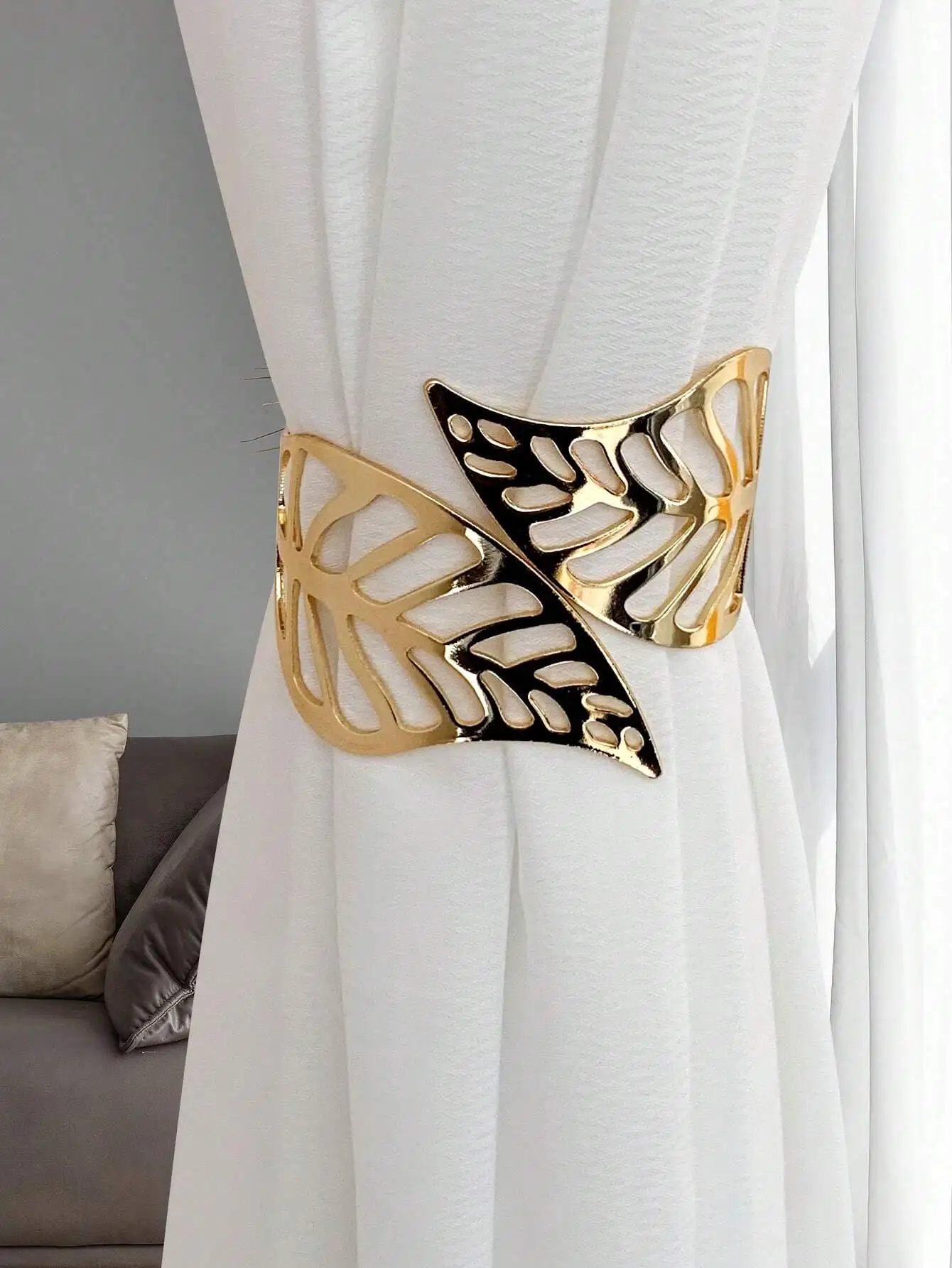 

1pc Luxury Alloy Curtain Buckle, No Drill Or Installation Needed, Window Decorative Accessory To Beautify Your