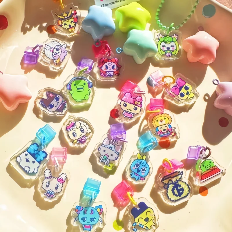 Uni الغبار التوصيل ورقة الاكريليك تماغوتشي نمط قلادة صغيرة سلسلة الهاتف المفاتيح ل أنيمي المحيط لعبة والهوايات 4u Pix