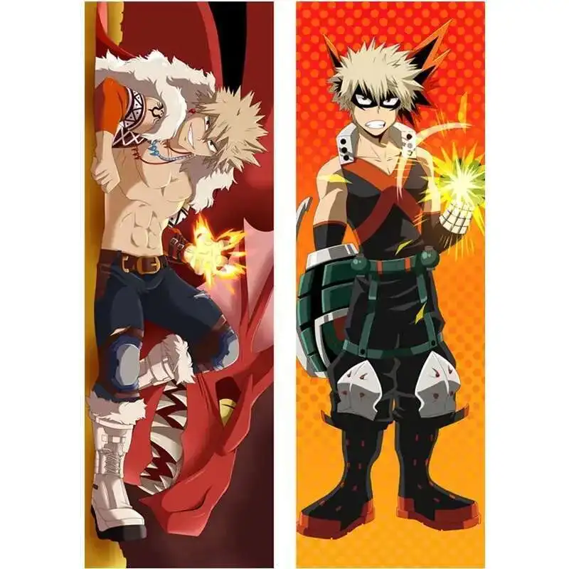 Anime My Hero Academia Midoriya Izuku Todoroki Shoto Dakimakura Case dwustronny nadruk 3D łóżko Hing Body 50*160cm poszewki na poduszki