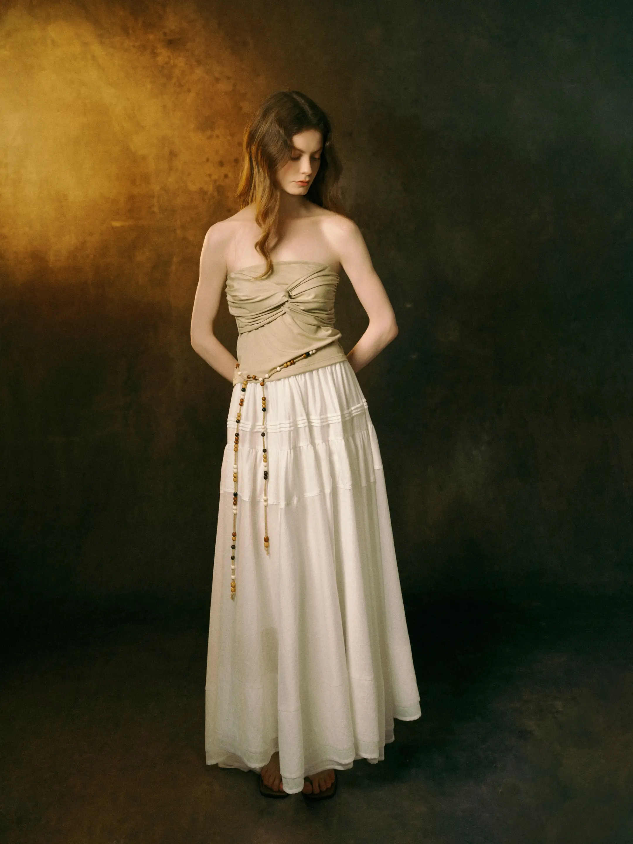 

INGE Оригинальная белая юбка-гармошка со складками Sed Wave f-Length, длинная юбка Ele со средней талией, платье трапециевидной формы из полиэстера и нейлона...