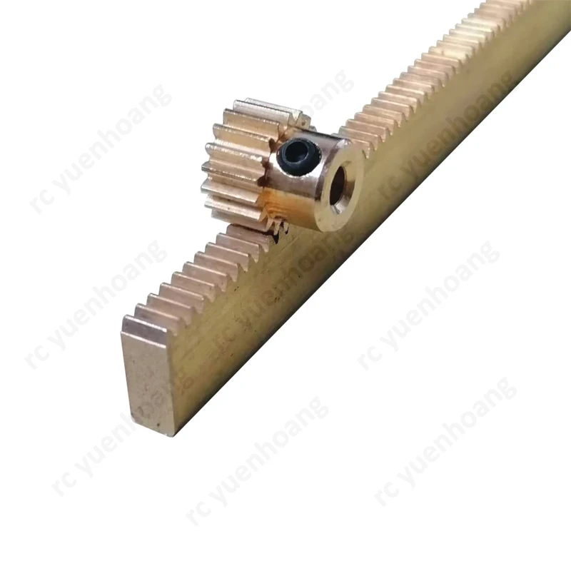 0.5 Modulus 18T 3mm Hole Brass Gear 4x9.5x200mm Straight Rack Linear Motion Guide Drive Chain Bar Accessories for DIY Models