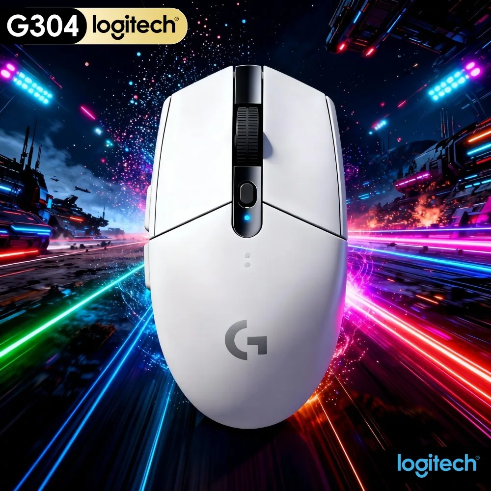 Logitech G304 LIGHTSPEED Wireless Gaming Mouse Smooth Gliding Movement Across Multiple Common Household Desk Materials