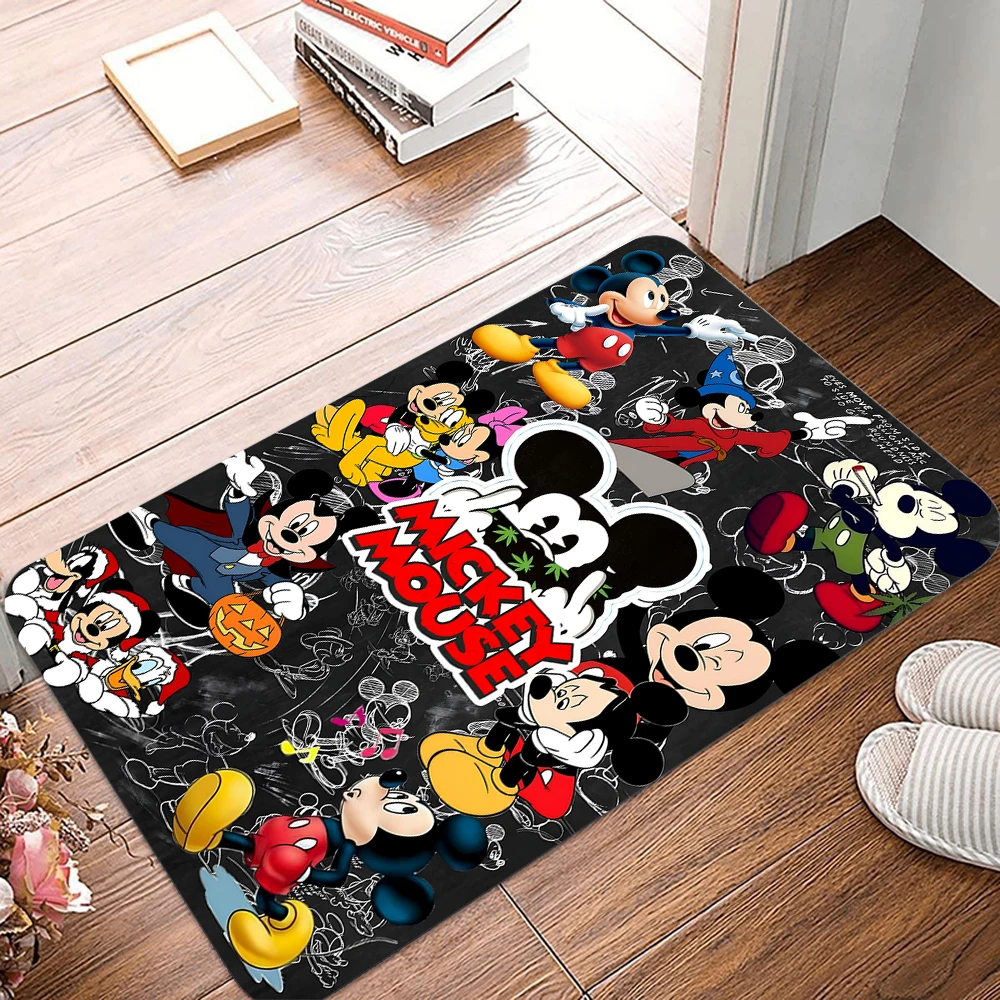 MINISO ديزني ميكي ماوس سجادة باب البوليستر غرفة نوم الحمام مدخل ممسحة المطبخ البساط داخلي في الهواء الطلق ديكور المنزل السجاد