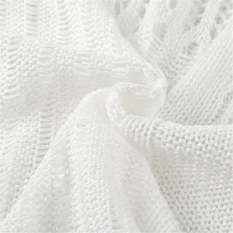 N5KB Damen-Pullover mit lockerer Passform und langen Ärmeln und einzigartigem, asymmetrischem, ausgehöhltem Strick, Gothic, zerrissenem Oberteil für Freizeit- und Party-Styling