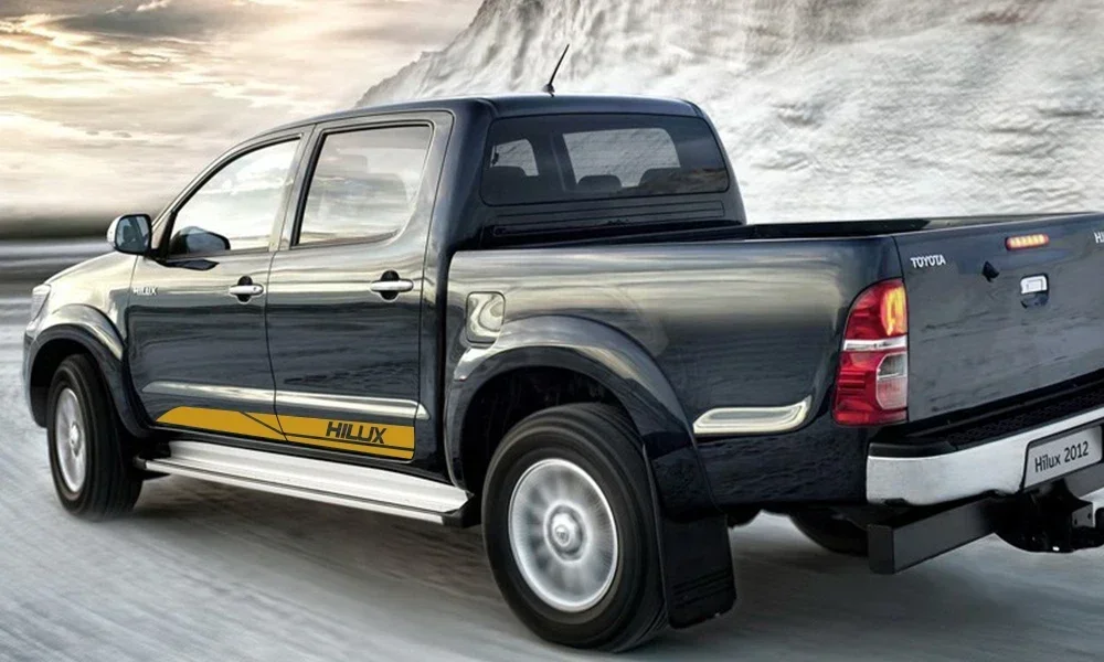 ملصق جانبي لباب السيارة ، فيلم فينيل تلقائي ، ملصق ذاتي الصنع ، تصميم رياضي ، إكسسوارات ضبط السيارات ، تويوتا هايلكس ريفو فيجو ، 2