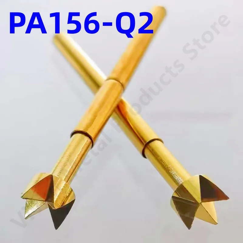 100PCS PA156-Q2 Spring Test Probe PA156-Q Test Pin Pogo Pin PCB Test Tool 34mm Pin P156-Q2 Dia 2.36mm 4 Claws Crown 4.0mm P156-Q