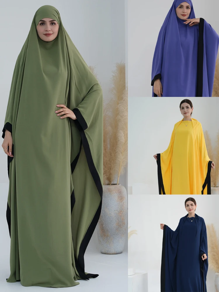 

Ramadan Eid Dubai Palestine Thobe Muslim For Women Khimar Batwing Abaya Kaftan Modest Dress Robe Caftan Marocain Femme Vestidos