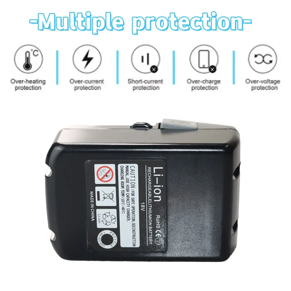 Upgraded 6000mAh 18V Battery for Hitachi 18-Volt Tools BSL 1825, 330139