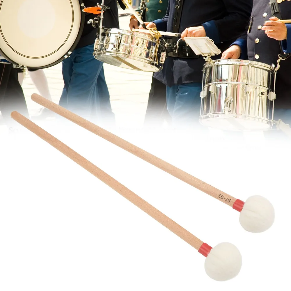 2 cabezas de fieltro ​ Baqueta para Tambor ​ ​ Mango de arce ​ Cabezal de Fieltro de 45 mm ​ Baquetas para Timbales ​ ​ Rojo/Negro ​ Antideslizante ​ Baquetas de fieltro para batería ​