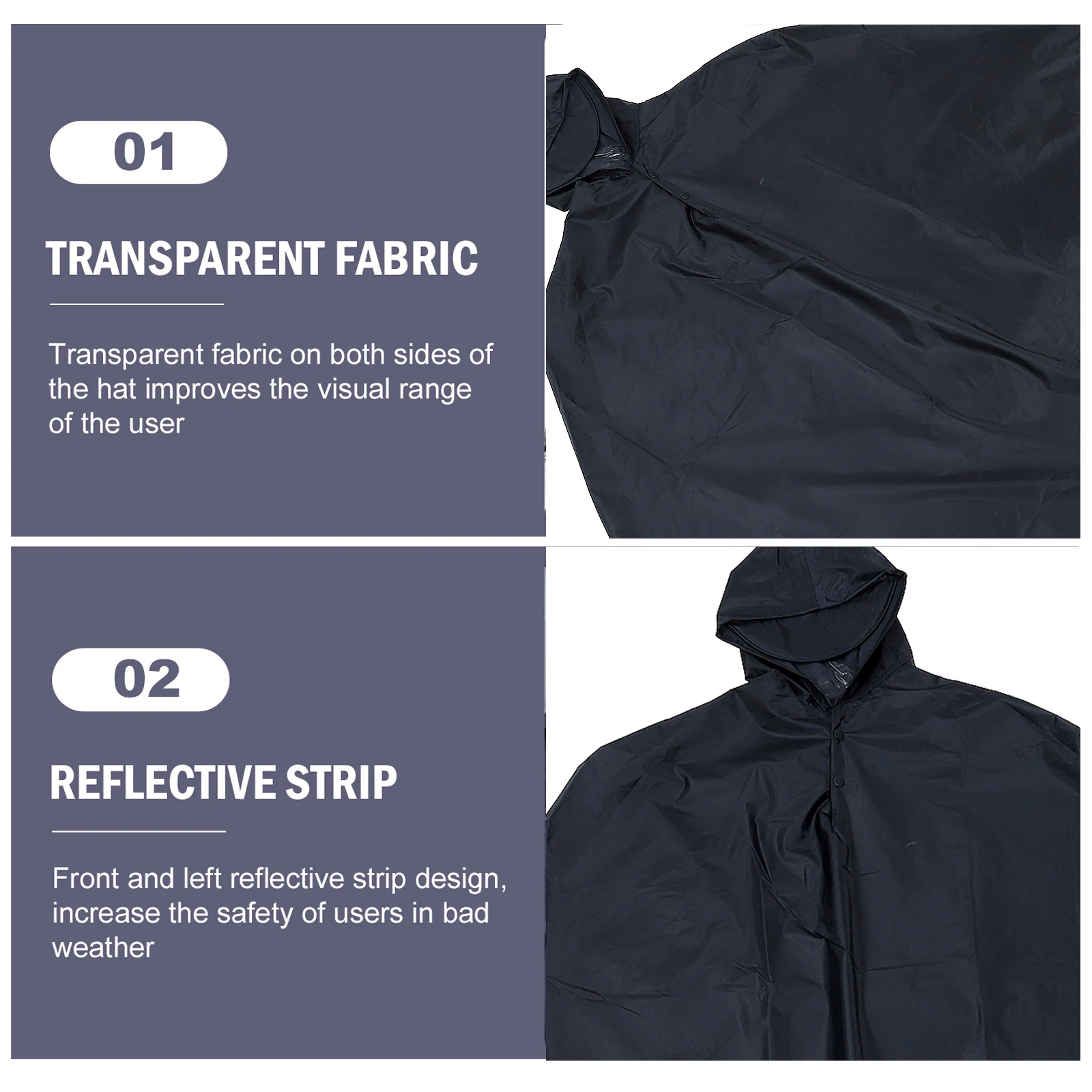 

Bicycle Raincoat Windproof Hooded Cycling Men Women Polyester Fabric Waterproof Outdoor Daily Gift