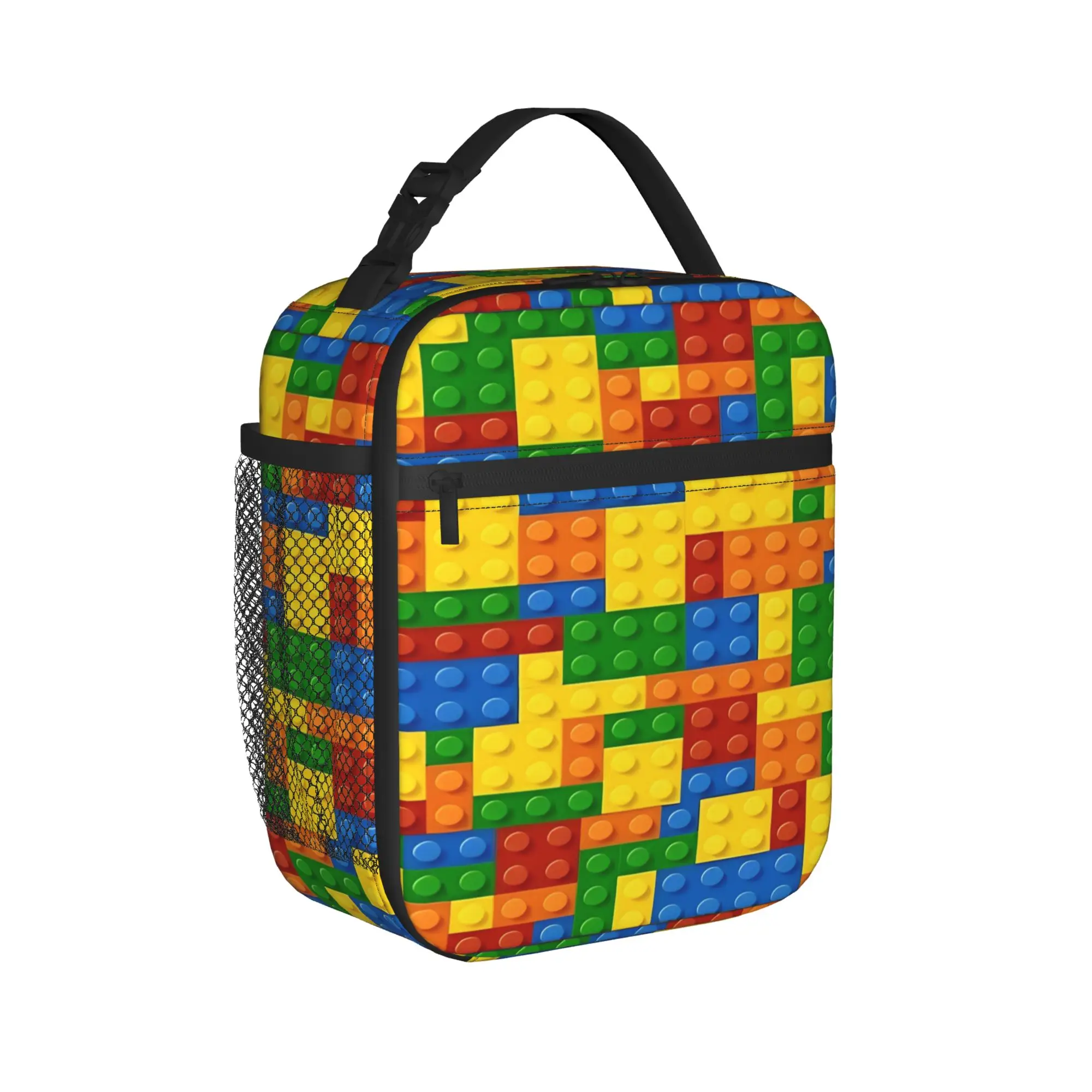 Building Brick Pattern Product Insulated Lunch Bag For Picnic  Food Box Portable Cooler Thermal Lunch Boxes