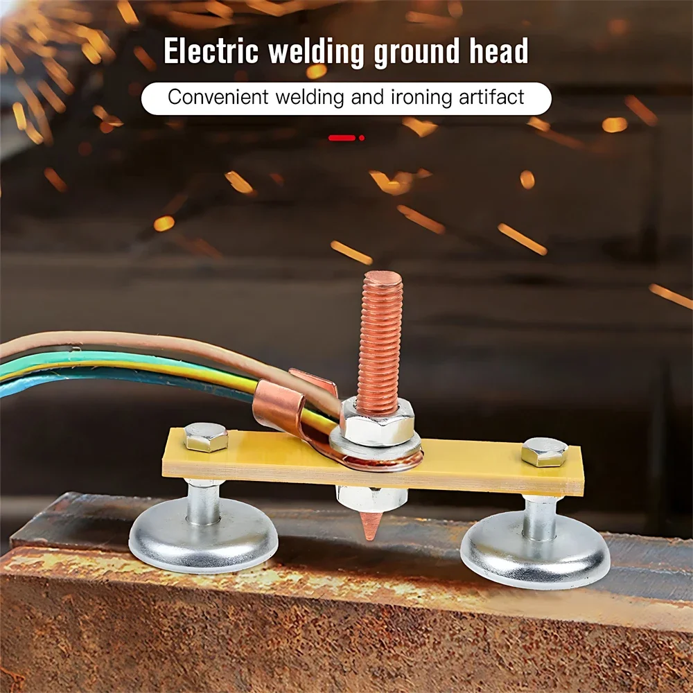 Imagem -05 - Ímã Cabeça Magnética Soldagem Terra Braçadeira Suporte Elétrico Folha Soldador Forte Máquina de Reparo do Metal Terra Fio Braçadeira