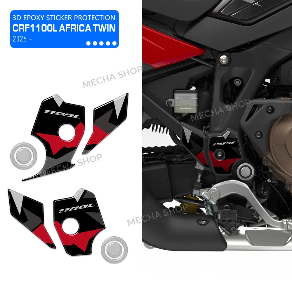 

For Africa Twin CRF 1100 L 2026 Accessories 3D Gel Sticker Protection Threshold Protector Graphic Decal