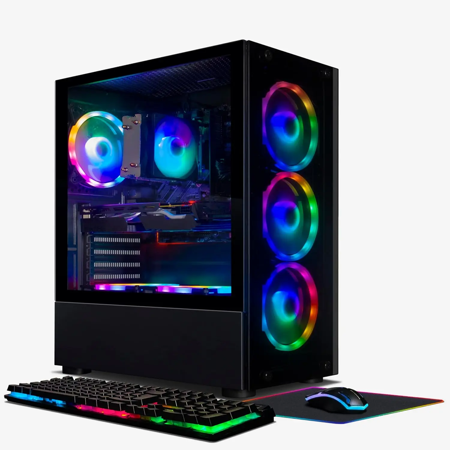 كمبيوتر مكتبي للألعاب، GeForce RTX 2060 6G، AMD Ryzen 5 2600 حتى 3.9G، 16G DDR4، 512G SSD، 600M WiFi، BT 5.0