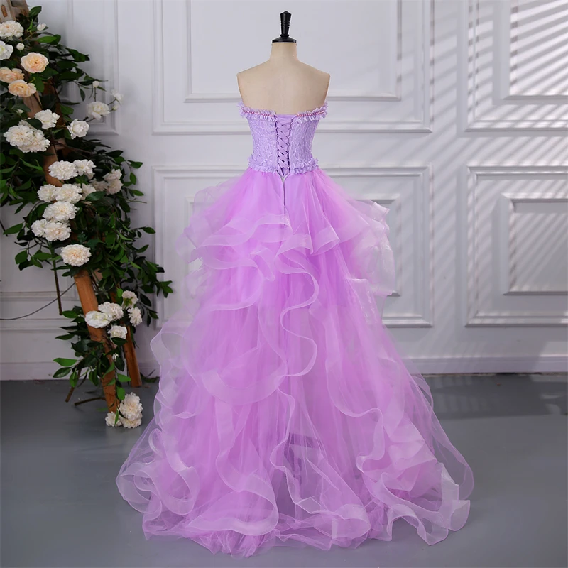 Em estoque frente curta traseira longo vestido de festa sem alças clássico 15 vestidos quinceanera vestido barato personalizado vestido formal 2025