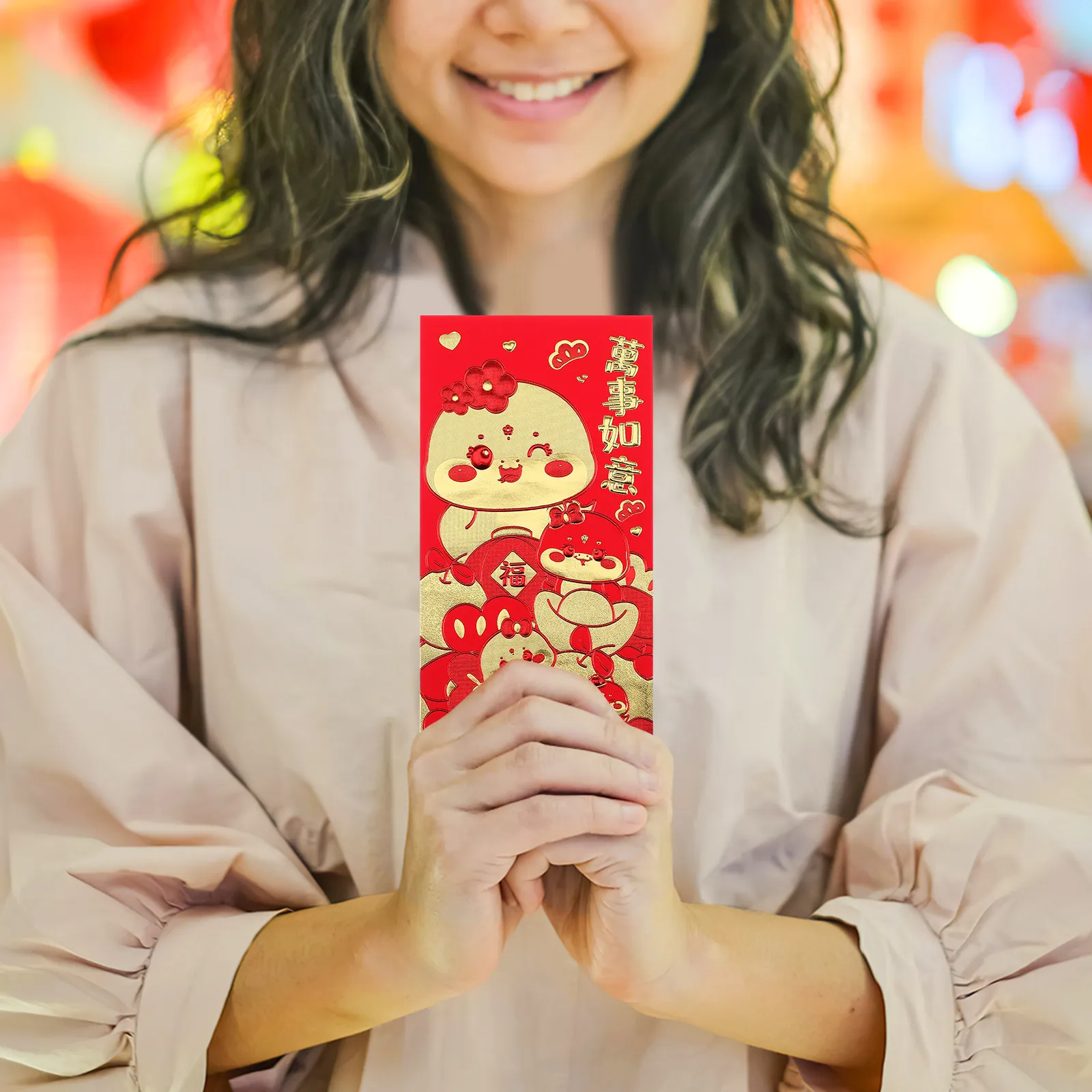 

36Pcs Hot Stamped Red Envelopes Thick Paper Red Packets for Year of The Snake Chinese New Year Lucky Money Packets Lunar Spring