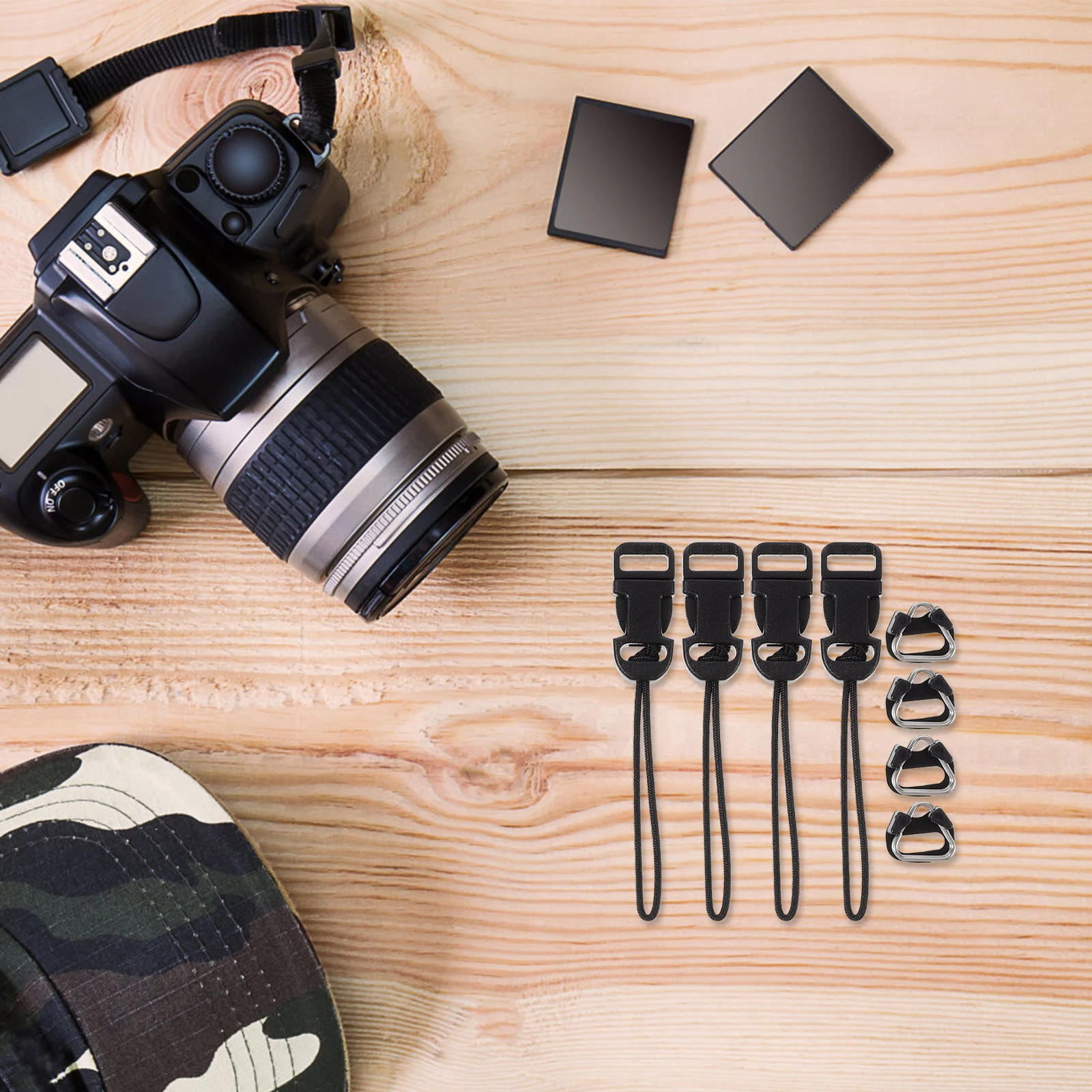 

1 Set Camera Strap Lug Protector Triangle Split Ring Quick Release Buckle Conversion Connector For Shoulder Backpack Strap Use